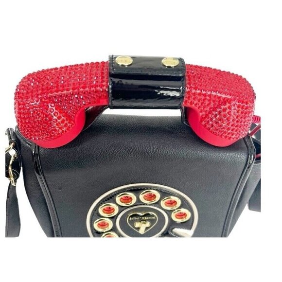 Vintage Betsey Johnson Y2K Rhinestone Rotary Phone Telephone Crossbody Bag RARE - Picture 3 of 14